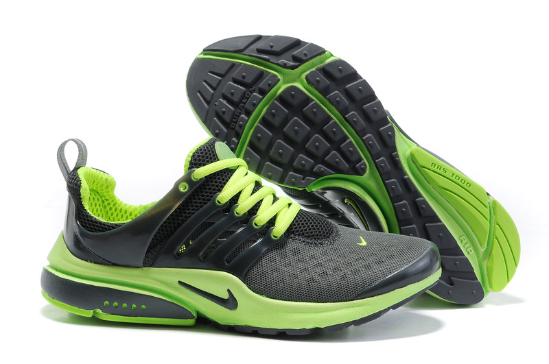 Nike Air Presto 2 Carve Grey Green Shoes With Big Holes - Click Image to Close