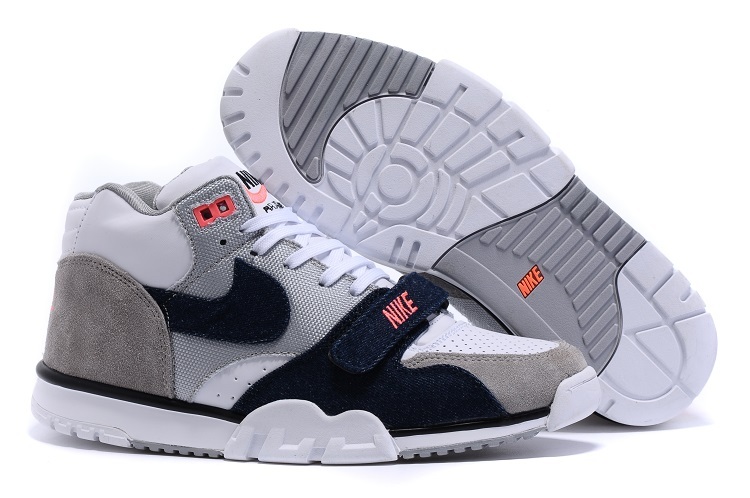 Nike Air Trainer 1 Built in Sole White Grey Blue Shoes - Click Image to Close