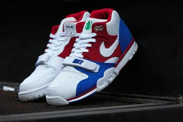 Nike Air Trainer 1 Built in Sole White Red Blue Shoes - Click Image to Close