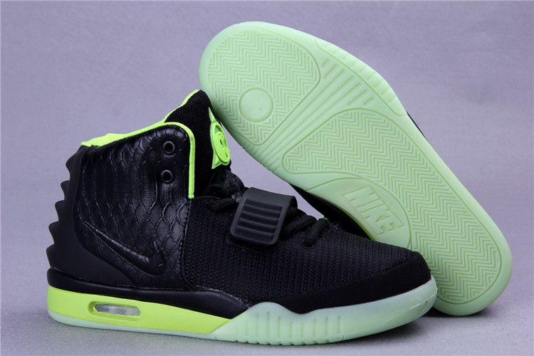 Nike Air Yeezy 2 Black Green Shoes