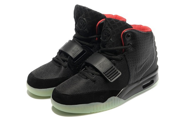 Nike Air Yeezy 2 Black Shoes - Click Image to Close