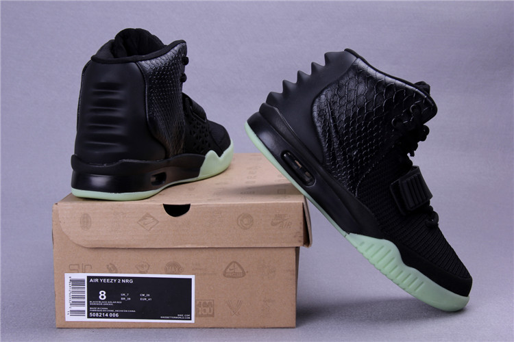 Nike Air Yeezy 2 Black Shoes - Click Image to Close