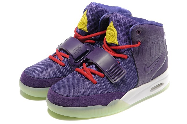 Nike Air Yeezy 2 Purple White Shoes - Click Image to Close