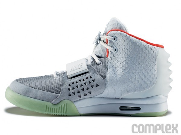 Nike Air Yeezy 2 White Grey Shoes - Click Image to Close