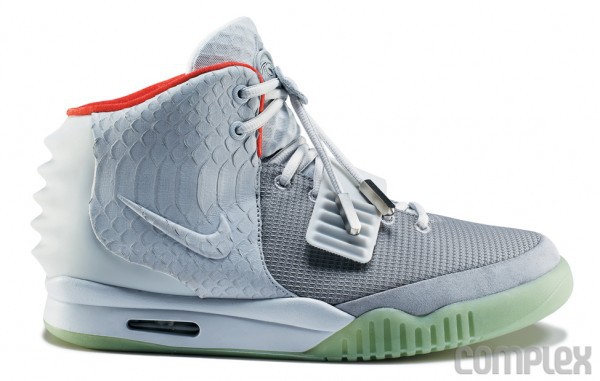 Nike Air Yeezy 2 White Grey Shoes - Click Image to Close