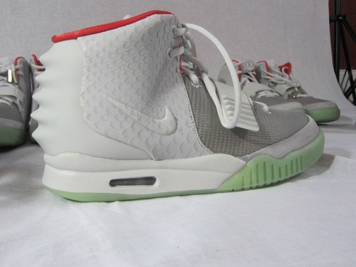 Nike Air Yeezy 2 White Grey Shoes - Click Image to Close