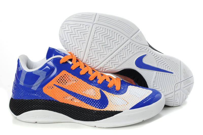 Nike Air Zoom Hyperfuse 2011 Low Jeremy Lin Blue Orange White Black Shoes - Click Image to Close