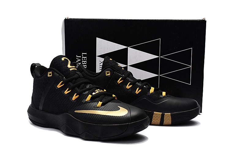 Nike Ambassador IX Basketball Black Gold Shoes - Click Image to Close