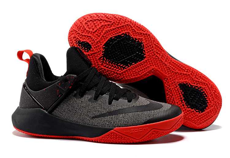 Nike Basketball Team Black Red Shoes - Click Image to Close