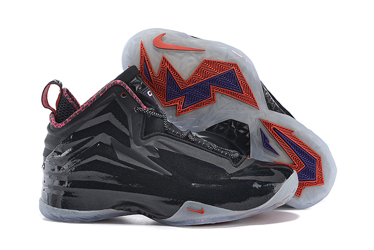 Nike Chuck Posite Black Grey Red Basketball Shoes - Click Image to Close