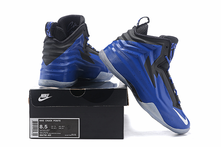 Nike Chuck Posite Blue Black Basketball Shoes - Click Image to Close