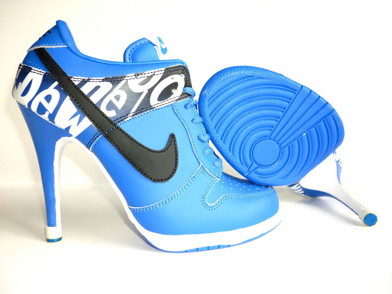 Nike Dunk High Heels Blue White Black 