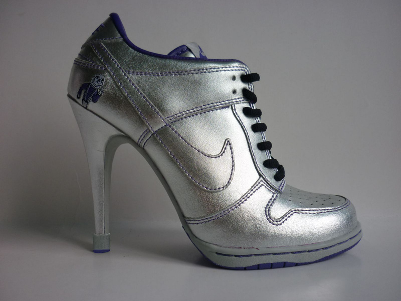 Nike Dunk Low Heels All Silver