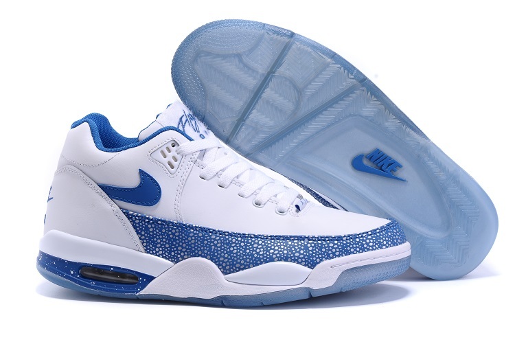 Nike Flight Squad White Blue Shoes - Click Image to Close