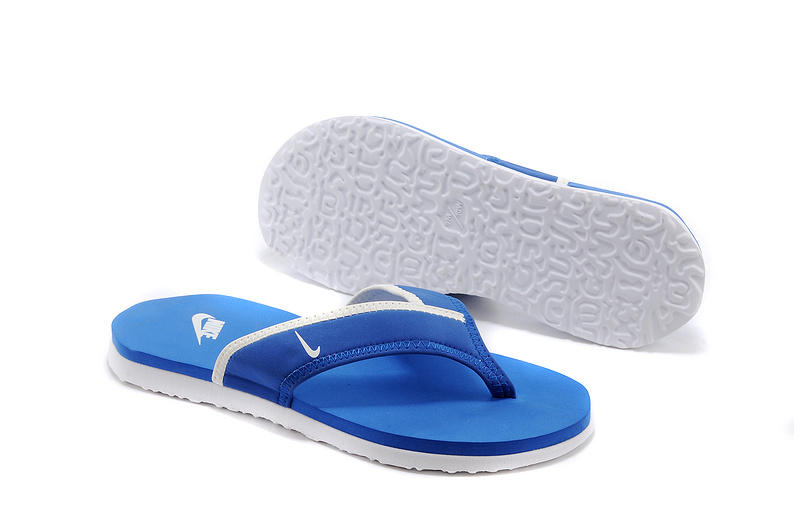 Nike Flip-flops Blue White Sandal - Click Image to Close