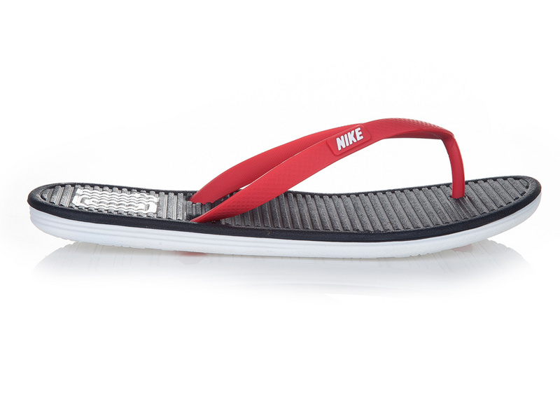 Nike Flip-flops Red Black Sandal - Click Image to Close