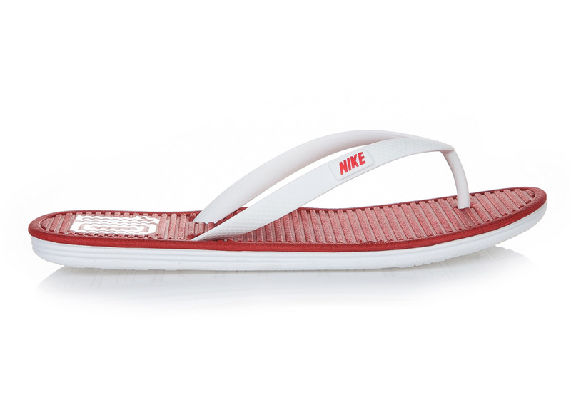 Nike Flip-flops White Red Sandal - Click Image to Close