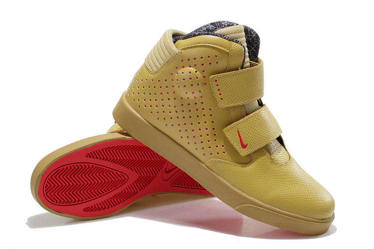 Nike Flystepper 2K3 Yeezy Gold Red Sole Shoes - Click Image to Close