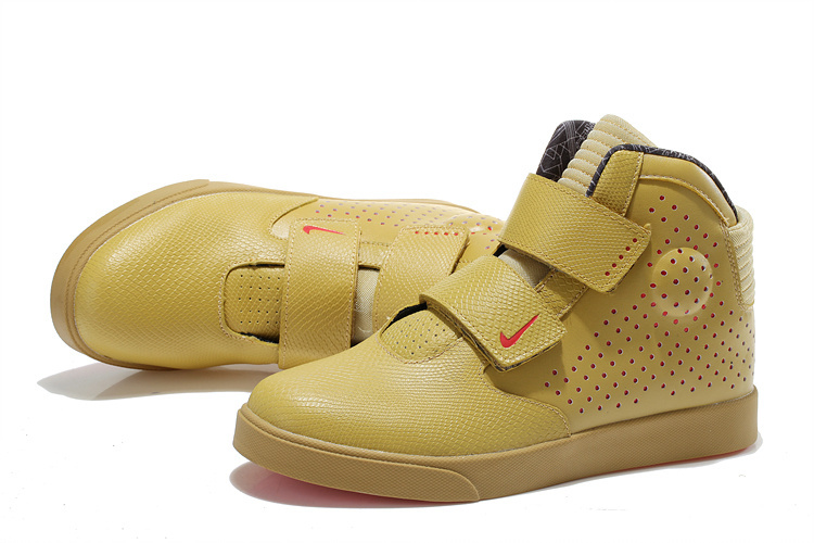 Nike Flystepper 2K3 Yeezy Gold Red Sole Shoes - Click Image to Close