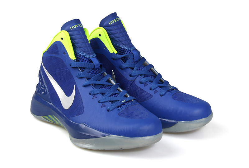 Nike Hyperdunk 2011 Blue White Logo Shoes