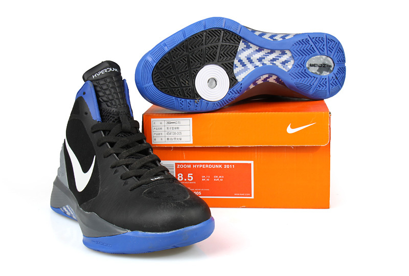 Nike Hyperdunk 2011 Griffin Black Blue Shoes - Click Image to Close