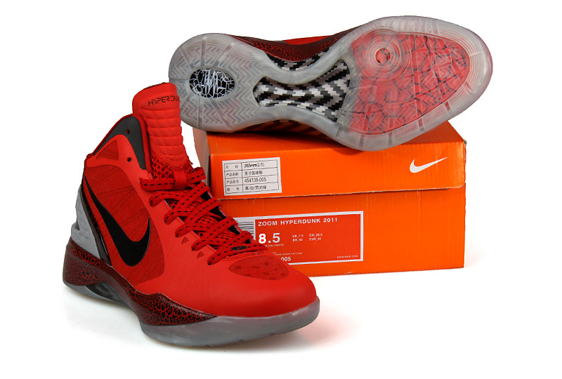 Nike Hyperdunk 2011 Red Black Shoes