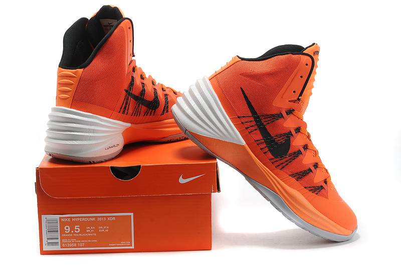 Nike Hyperdunk 2013 XDR Olympic Lebron Orange Black White Shoes