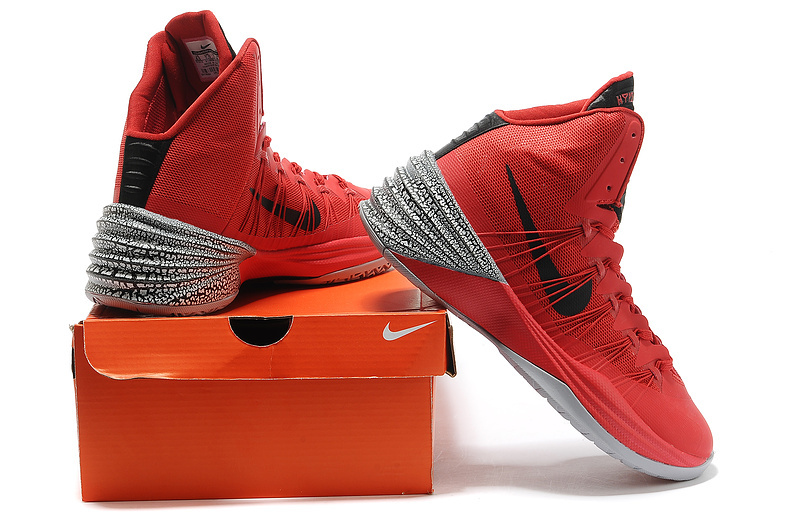 Nike Hyperdunk 2013 XDR Olympic Lebron Red Black Grey Shoes