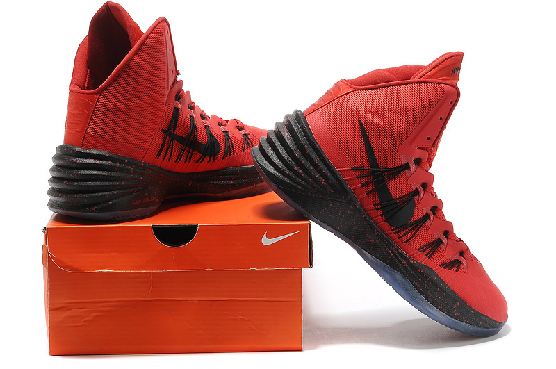 Nike Hyperdunk 2013 XDR Olympic Lebron Red Black Shoes - Click Image to Close