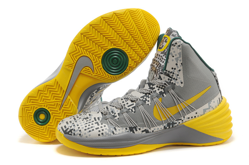 Nike Hyperdunk 2013 XDR Olympic Lebron White Grey Yellow Shoes