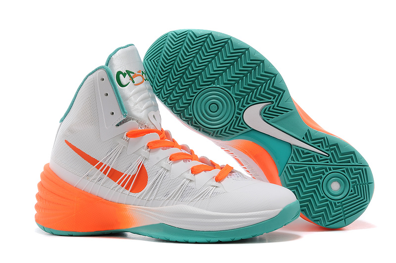 Nike Hyperdunk 2013 XDR Silver Orange Green Shoes