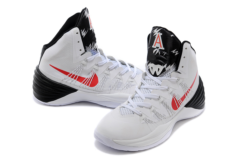 Nike Hyperdunk 2013 XDR White Black Red Swoosh Shoes