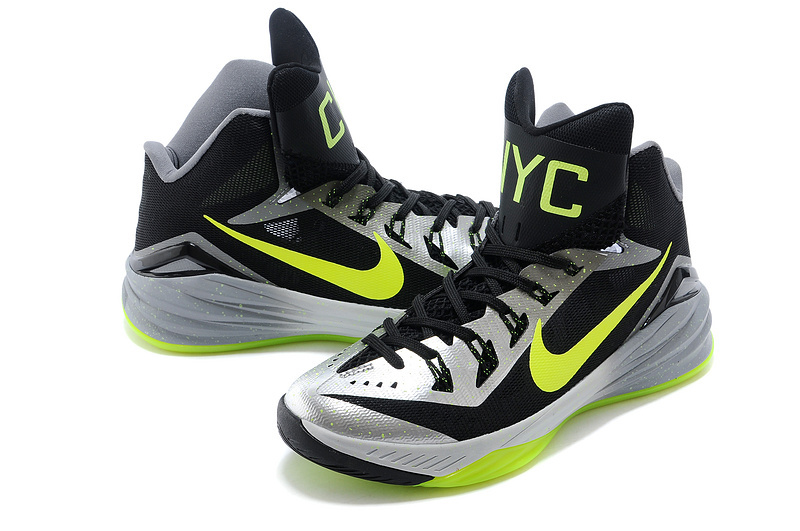 Nike Hyperdunk 2014 XDR Black Silver Green Shoes - Click Image to Close