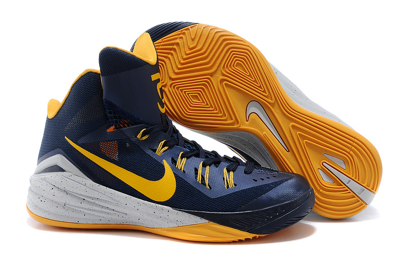 Nike Hyperdunk 2014 XDR Deep Blue Yellow White Shoes