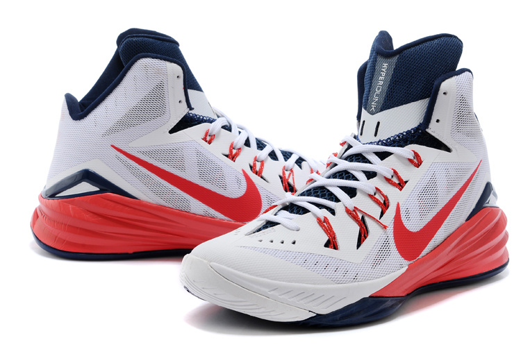 2014 Nike Hyperdunk XDR Basketball Shoes Red White Red Blue - Click Image to Close