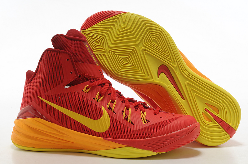 2014 Nike Hyperdunk XDR Basketball Shoes Red Yellow - Click Image to Close