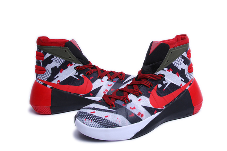 Nike Hyperdunk 2015 All Star White Black Red Basketball Shoes - Click Image to Close