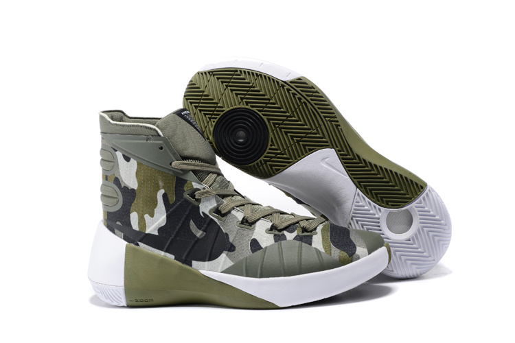 Nike Hyperdunk 2015 Army Green White Basketball Shoes - Click Image to Close