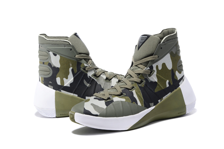 Nike Hyperdunk 2015 Army Green White Basketball Shoes - Click Image to Close
