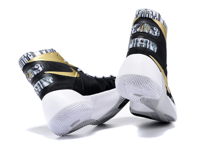 Nike Hyperdunk 2015 Black Gold White Basketball Shoes - Click Image to Close