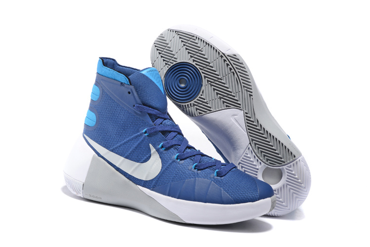 Nike Hyperdunk 2015 Blue White Grey Basketball Shoes