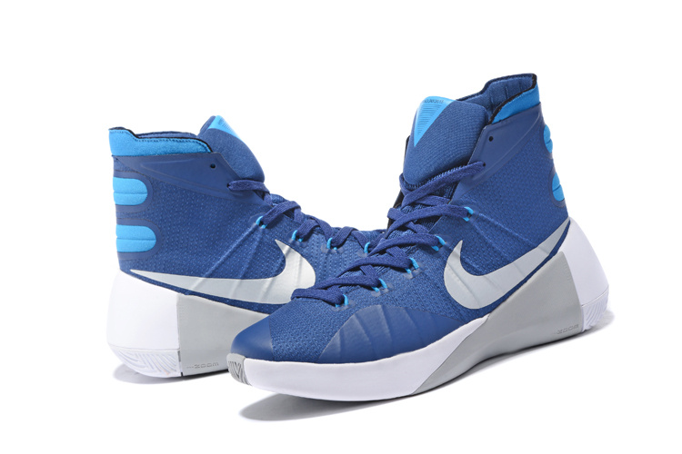 Nike Hyperdunk 2015 Blue White Grey Basketball Shoes - Click Image to Close