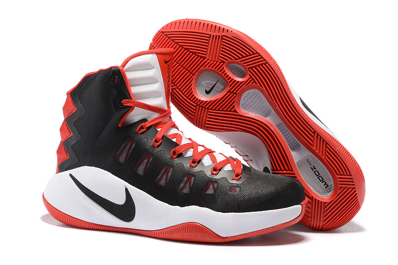 Nike Hyperdunk 2016 Olympick Black White Red Shoes - Click Image to Close