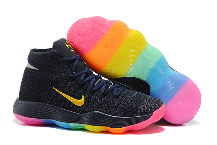 Nike Hyperdunk 2017 Deep Blue Yellow Pink Shoes