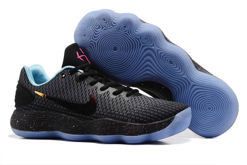 Nike Hyperdunk 2017 EP Low Black Ice Blue Sole Shoes - Click Image to Close