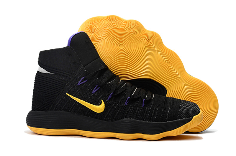Nike Hyperdunk 2017 Flyknit Black Yellow Shoes - Click Image to Close