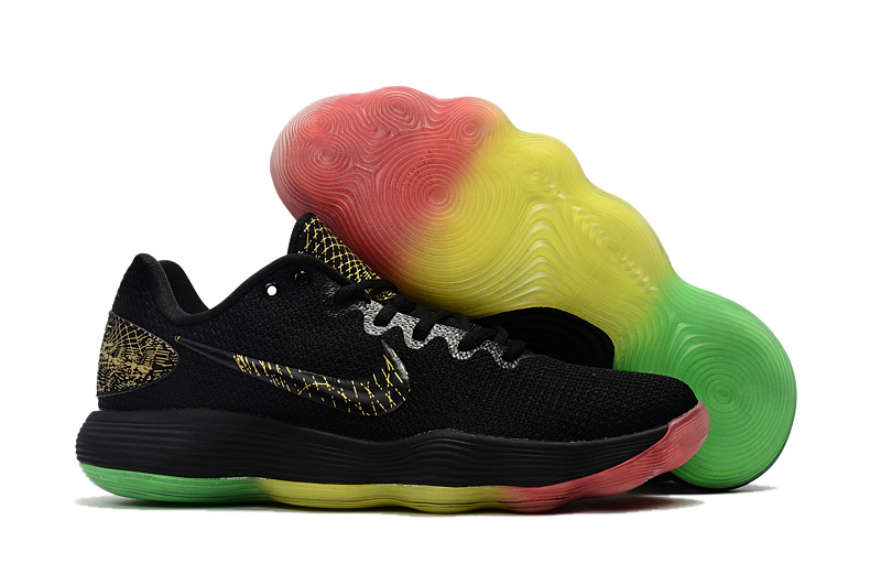 Nike Hyperdunk 2017 Low Black Gold Colorful Shoes - Click Image to Close