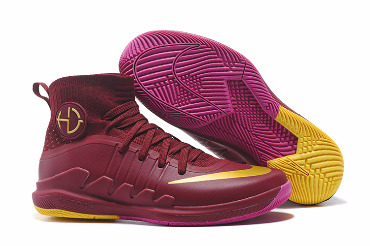 Nike Hyperdunk Green 3 Wine Red Shoes - Click Image to Close