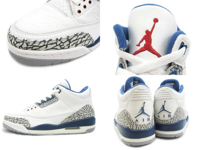 Nike Jordan 3 Retro White Cement Grey True Blue Shoes