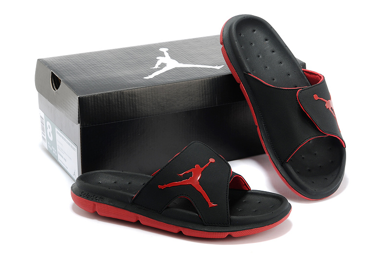 Nike Jordan Massage Hydro Black Red Sandal - Click Image to Close